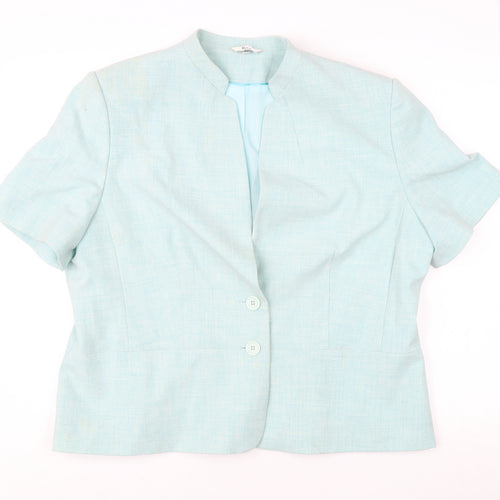 Klass Women's Aqua Blazer, Size 20, Short Sleeve