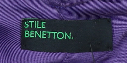 Benetton Women’s Purple Wool Short Coat Size 10