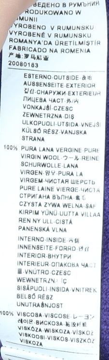 Benetton Women’s Purple Wool Short Coat Size 10