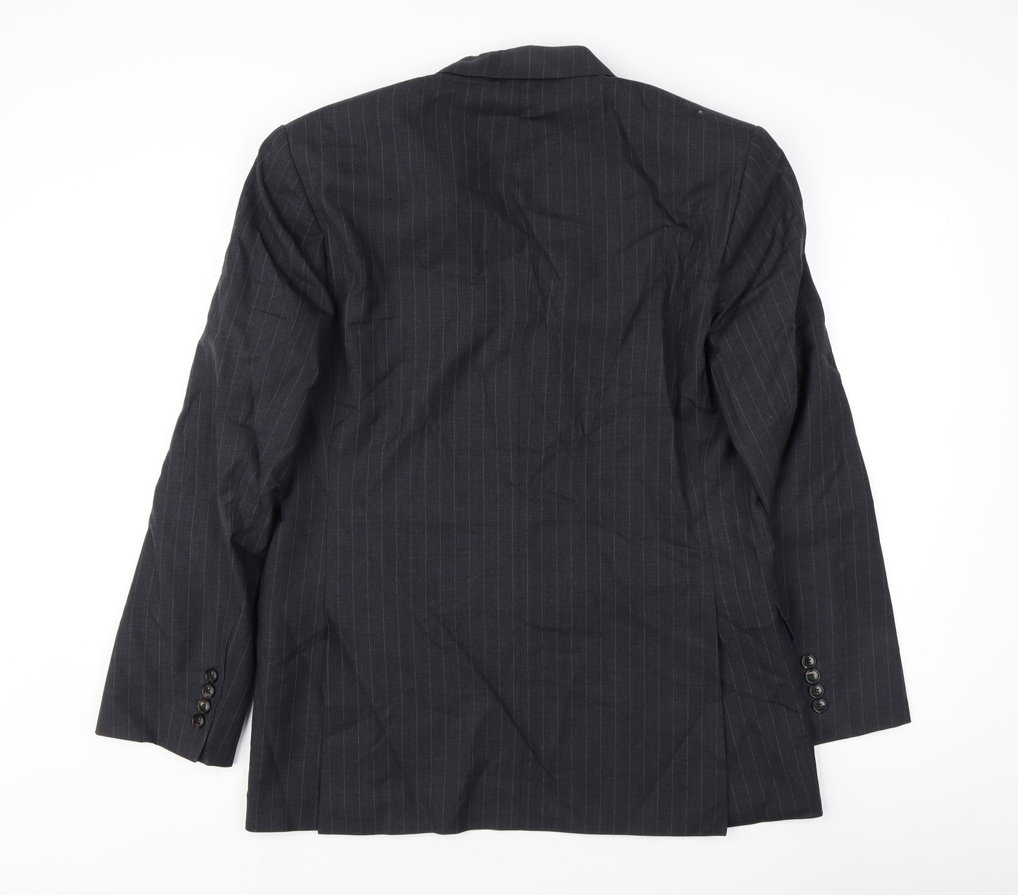 Austin Reed Men's Black Wool Blazer 42R Two-Button Jacket