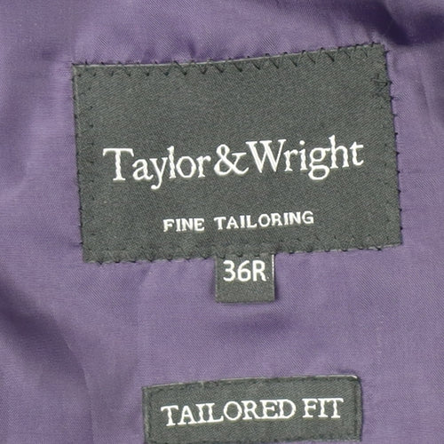 Taylor & Wright Men's Black Jacket, 36R, Business Formal