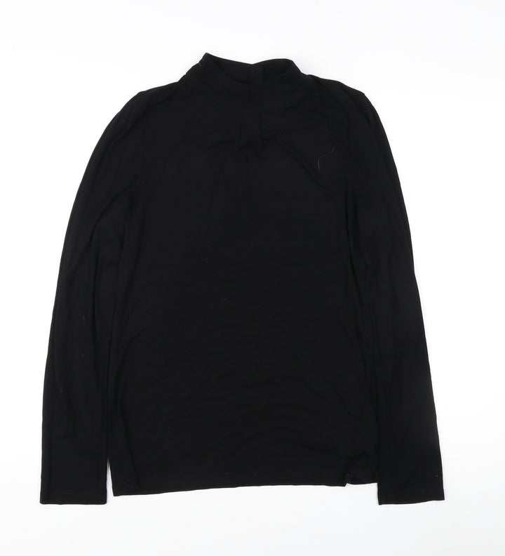 Oasis Women's Black Long Sleeve Top, Size L