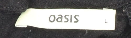 Oasis Women's Black Long Sleeve Top, Size L