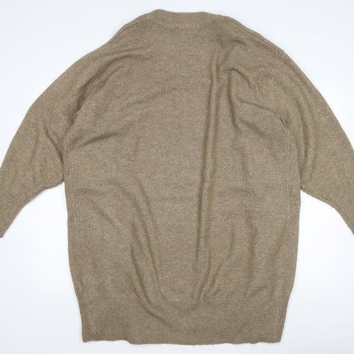 H&M Women's Beige Cardigan Jumper L