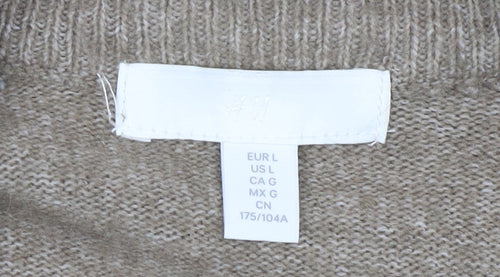 H&M Women's Beige Cardigan Jumper L