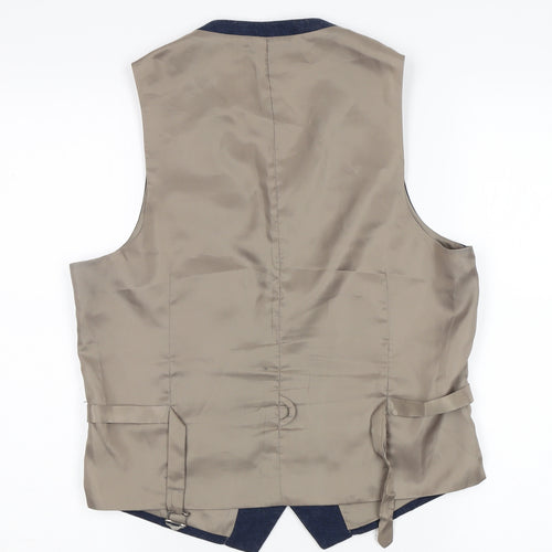 Butler & Webb Men's Blue Waistcoat - Size S