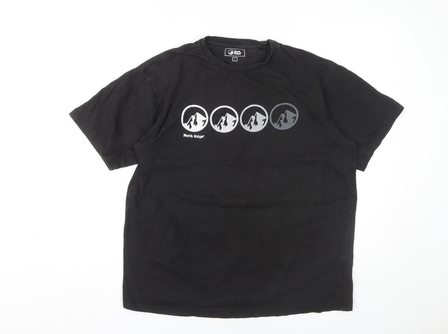 North Ridge Men's Black Graphic T-Shirt, Large