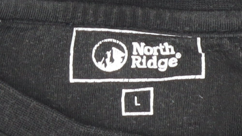 North Ridge Men's Black Graphic T-Shirt, Large