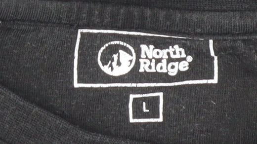 North Ridge Men's Black Graphic T-Shirt, Large