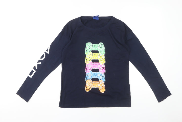 Fashion UK Boys Blue PlayStation Long Sleeve T-Shirt 14 Years