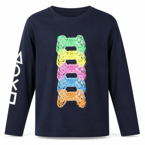 Fashion UK Boys Blue PlayStation Long Sleeve T-Shirt 14 Years