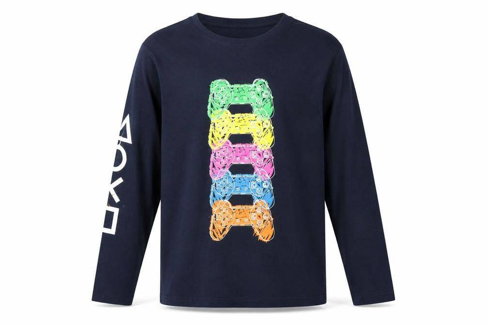 Fashion UK Boys Blue PlayStation Long Sleeve T-Shirt 14 Years