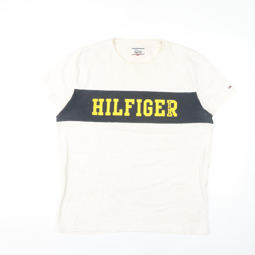 Tommy Hilfiger Men's White XL Logo T-Shirt