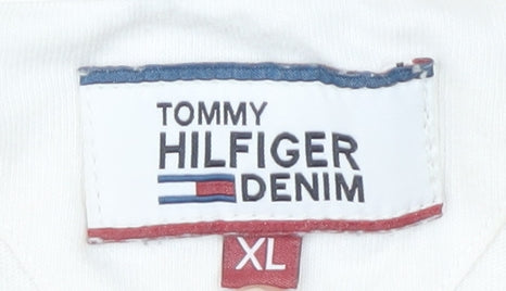 Tommy Hilfiger Men's White XL Logo T-Shirt