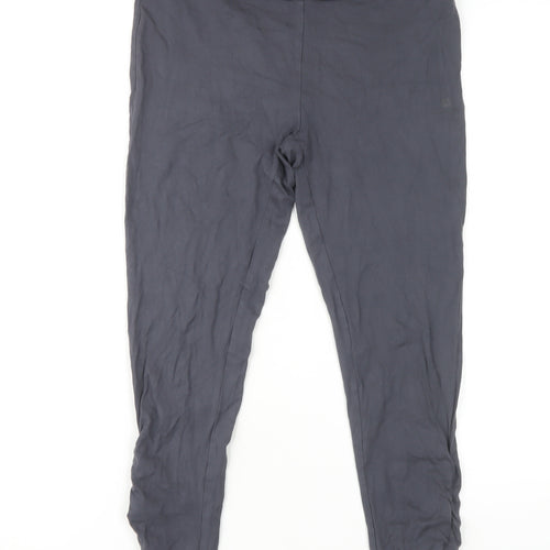 Domyos Women's Grey Ankle Leggings Size 12 Elastic Waist