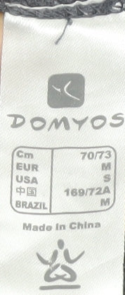 Domyos Women's Grey Ankle Leggings Size 12 Elastic Waist