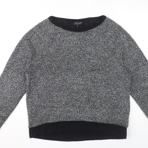 Topshop Women's Black Pullover Sweatshirt Size 14
