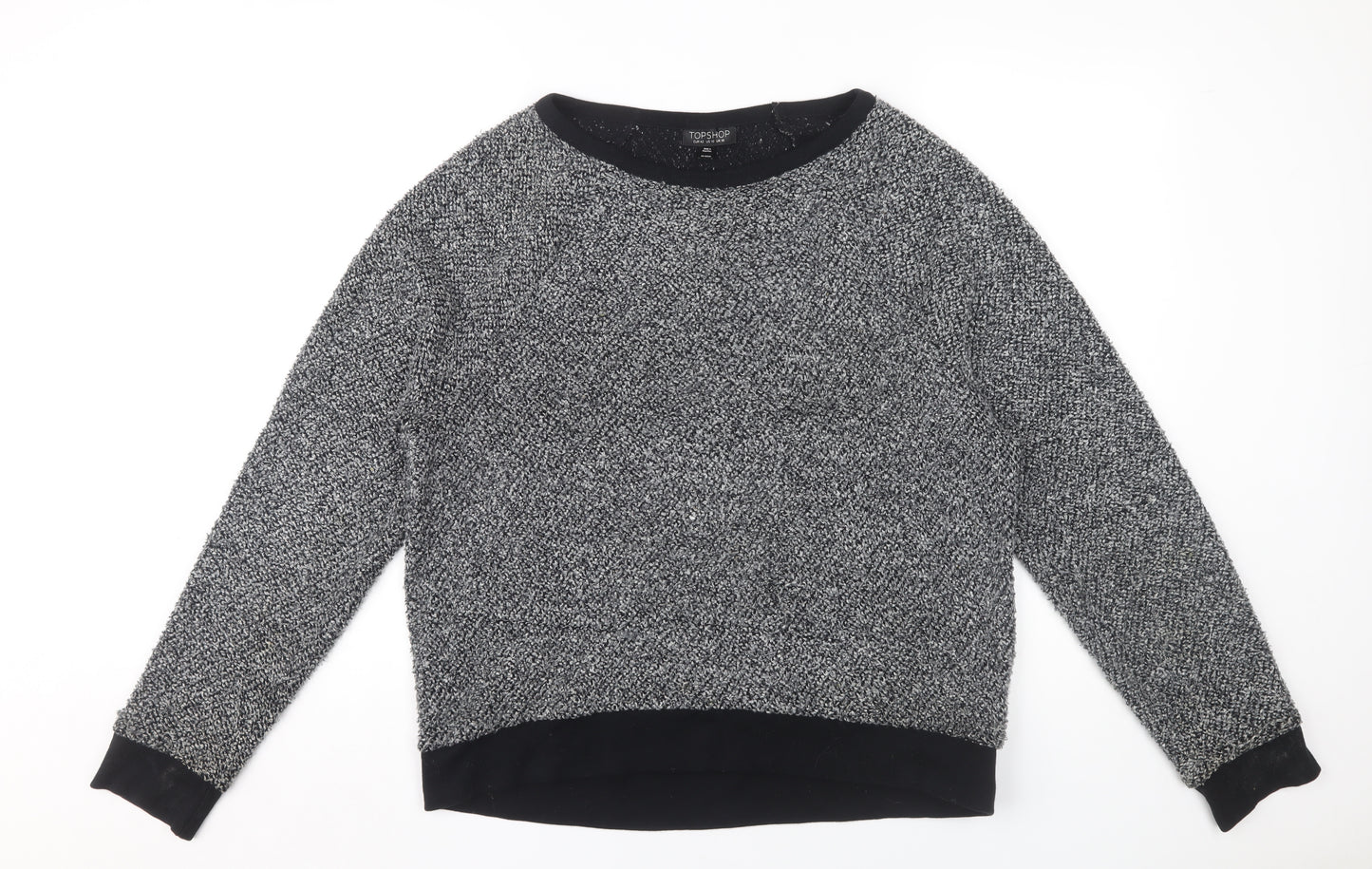Topshop Women's Black Pullover Sweatshirt Size 14
