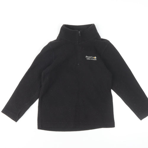 Regatta Boys Black Fleece Sweatshirt 5-6Y Outdoor Warm