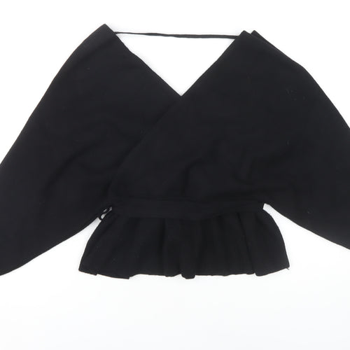 New Look Women's Black Wrap Jumper V-Neck L