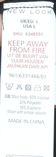 New Look Women's Black Wrap Jumper V-Neck L