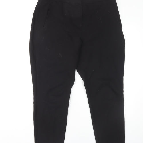 Topshop Women's Black Trousers Size 16 Regular Fit
