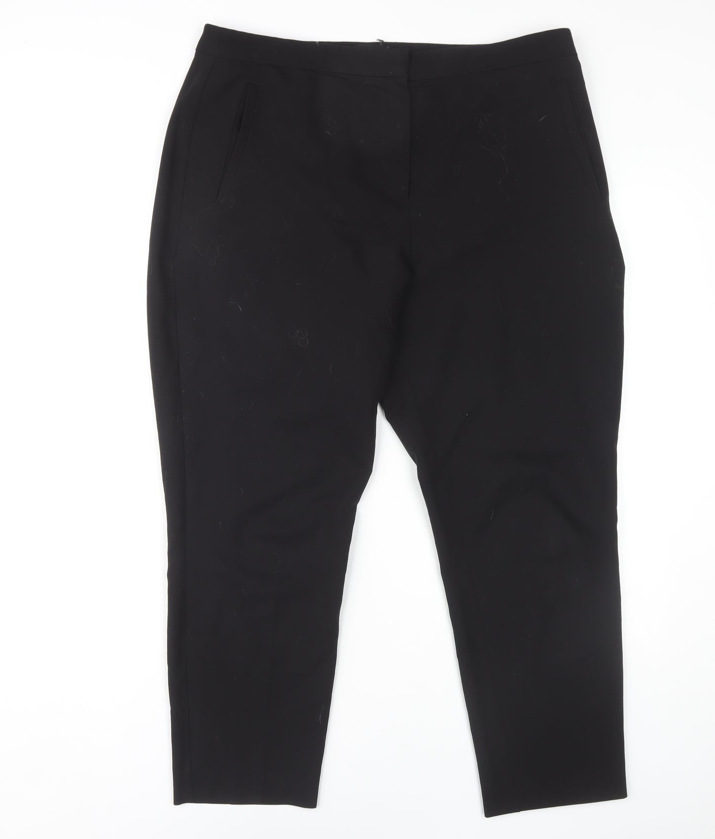 Topshop Women's Black Trousers Size 16 Regular Fit
