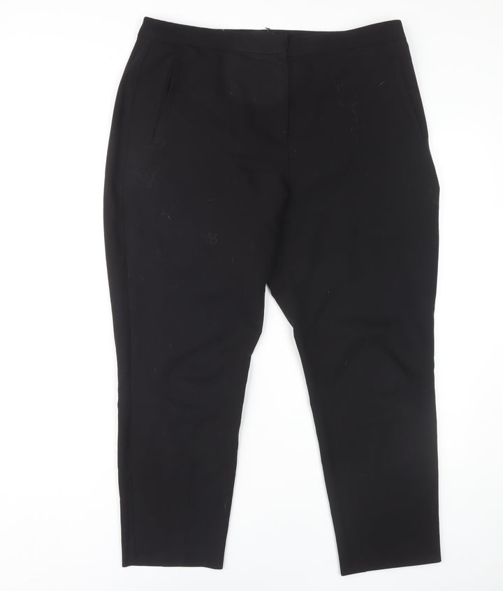 Topshop Women's Black Trousers Size 16 Regular Fit