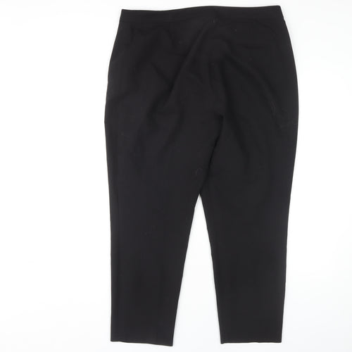 Topshop Women's Black Trousers Size 16 Regular Fit