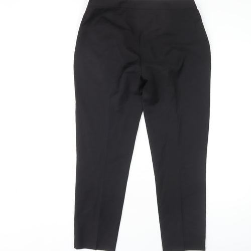 The White Company Women's Black Wool Trousers Size 10