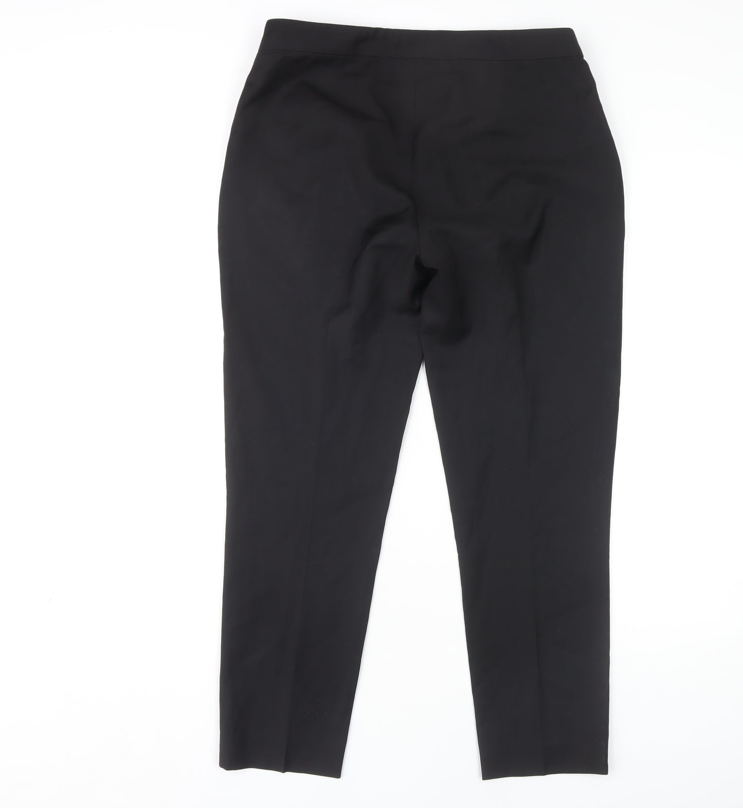The White Company Women's Black Wool Trousers Size 10