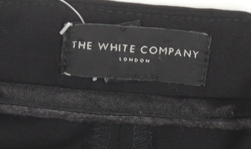 The White Company Women's Black Wool Trousers Size 10