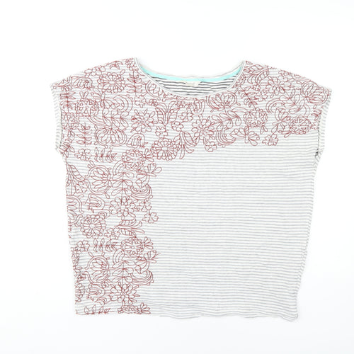 White Stuff Women's Multicoloured Stripe T-Shirt L