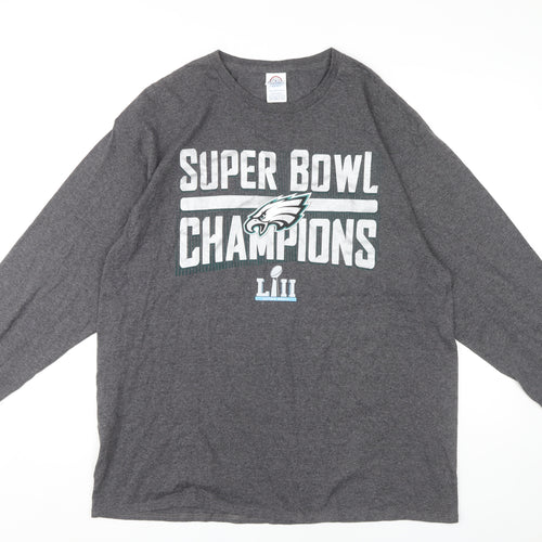 Delta Pro Weight Men's Grey XL Eagles Long Sleeve T-Shirt