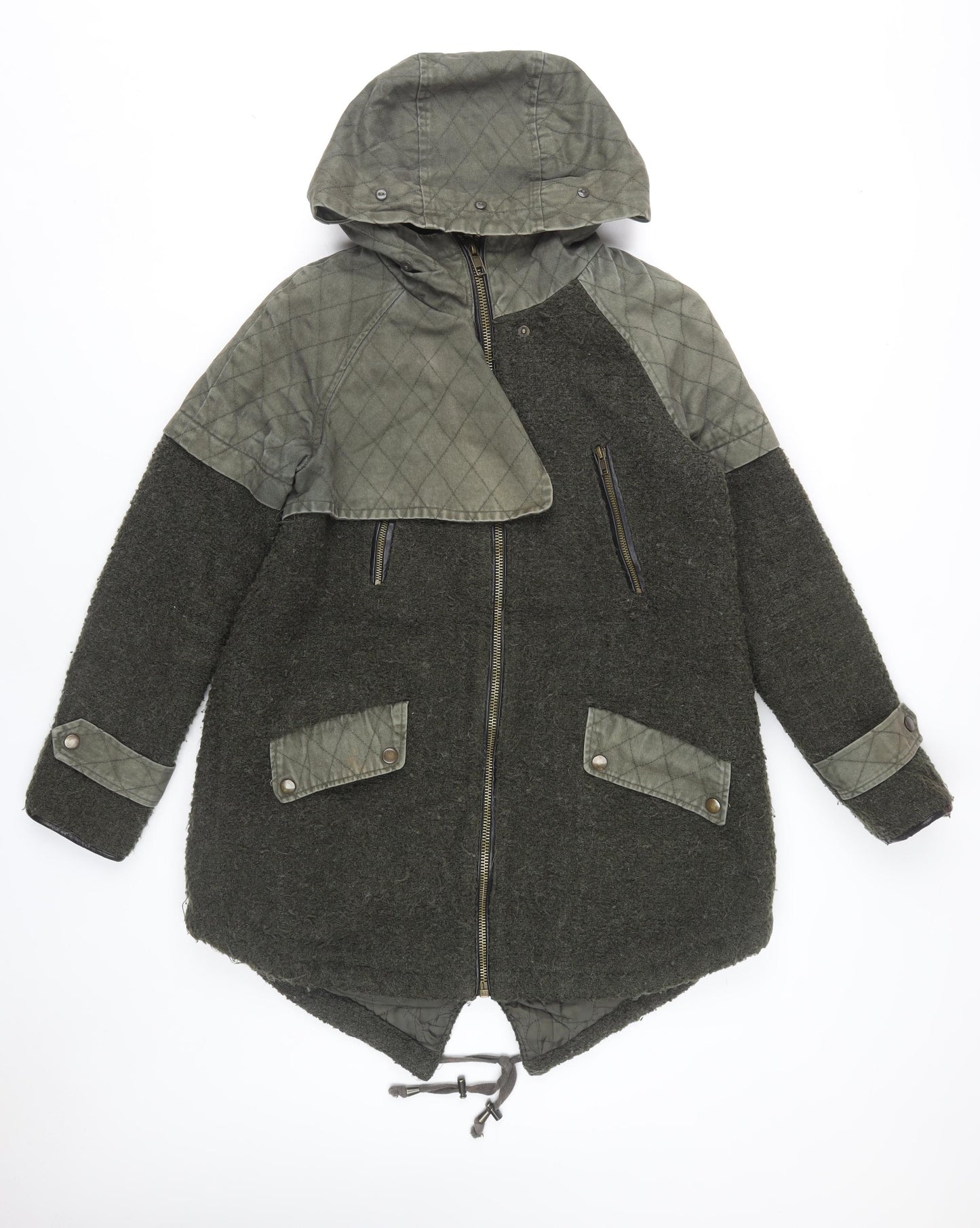 Label Lab Women's Green Parka Jacket Size 10