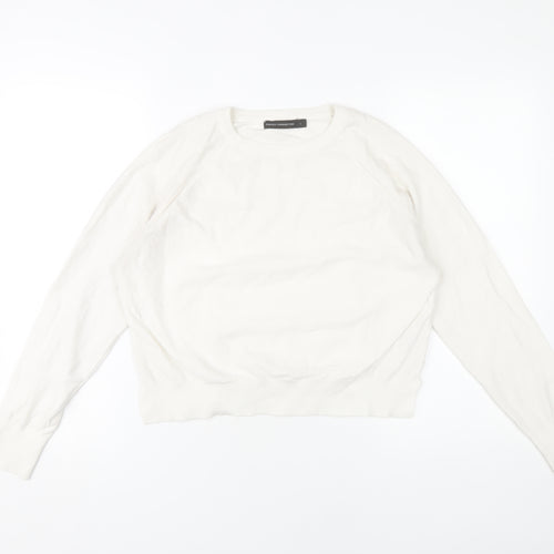 French Connection Women's Ivory Knit Sweatshirt L