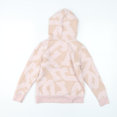 GAP Girls Pink Pullover Hoodie M Graphic Print