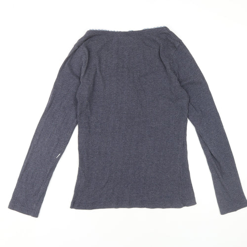 Fat Face Women's Blue V-Neck Knit Top Size 12