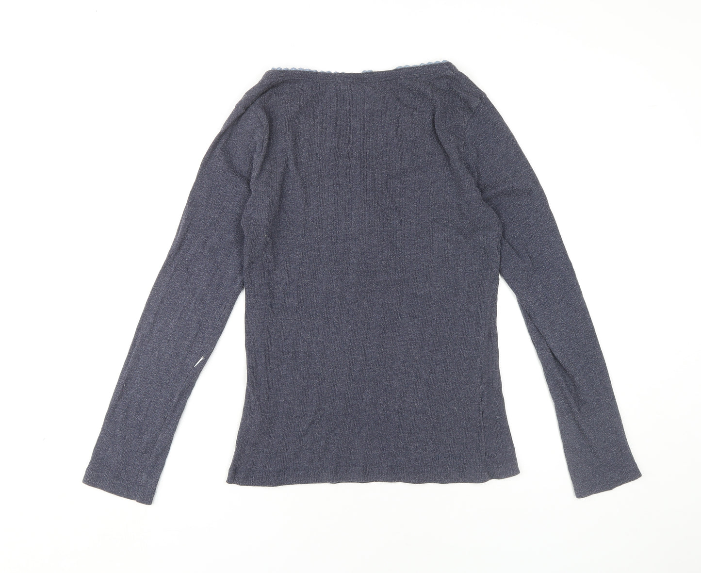 Fat Face Women's Blue V-Neck Knit Top Size 12