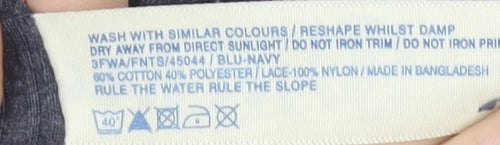 Fat Face Women's Blue V-Neck Knit Top Size 12