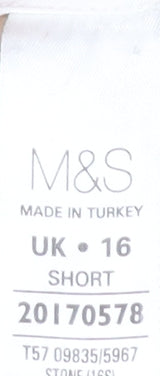 Marks and Spencer Women's Beige Dress Trousers Size 16