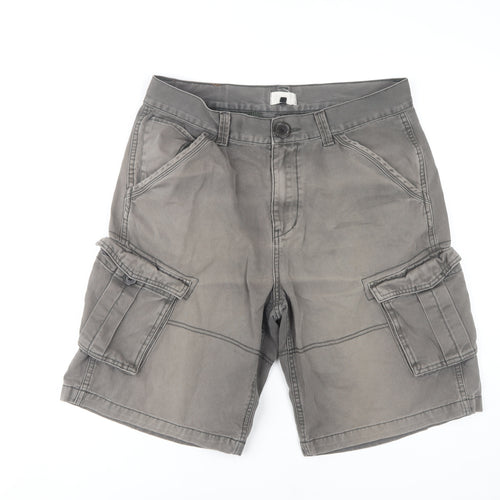 Firetrap Men's Grey Cargo Shorts - M, Regular Fit