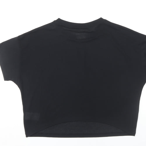 Reebok Women's Black Gym Tee - Large, Moisture Wicking