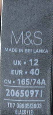 Marks and Spencer Women's Black Pencil Skirt Size 12