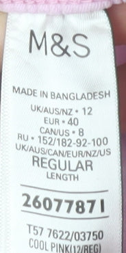 Marks and Spencer Women's Pink Jogger Trousers Size 12