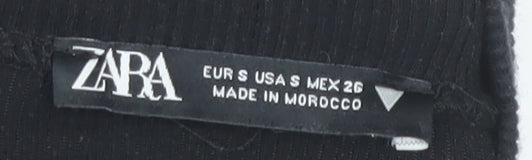 Zara Women's Black A-Line Sleeveless Dress S