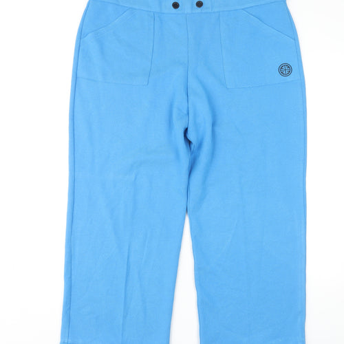 Faber Woman Blue Trousers Size 22 Straight Leg