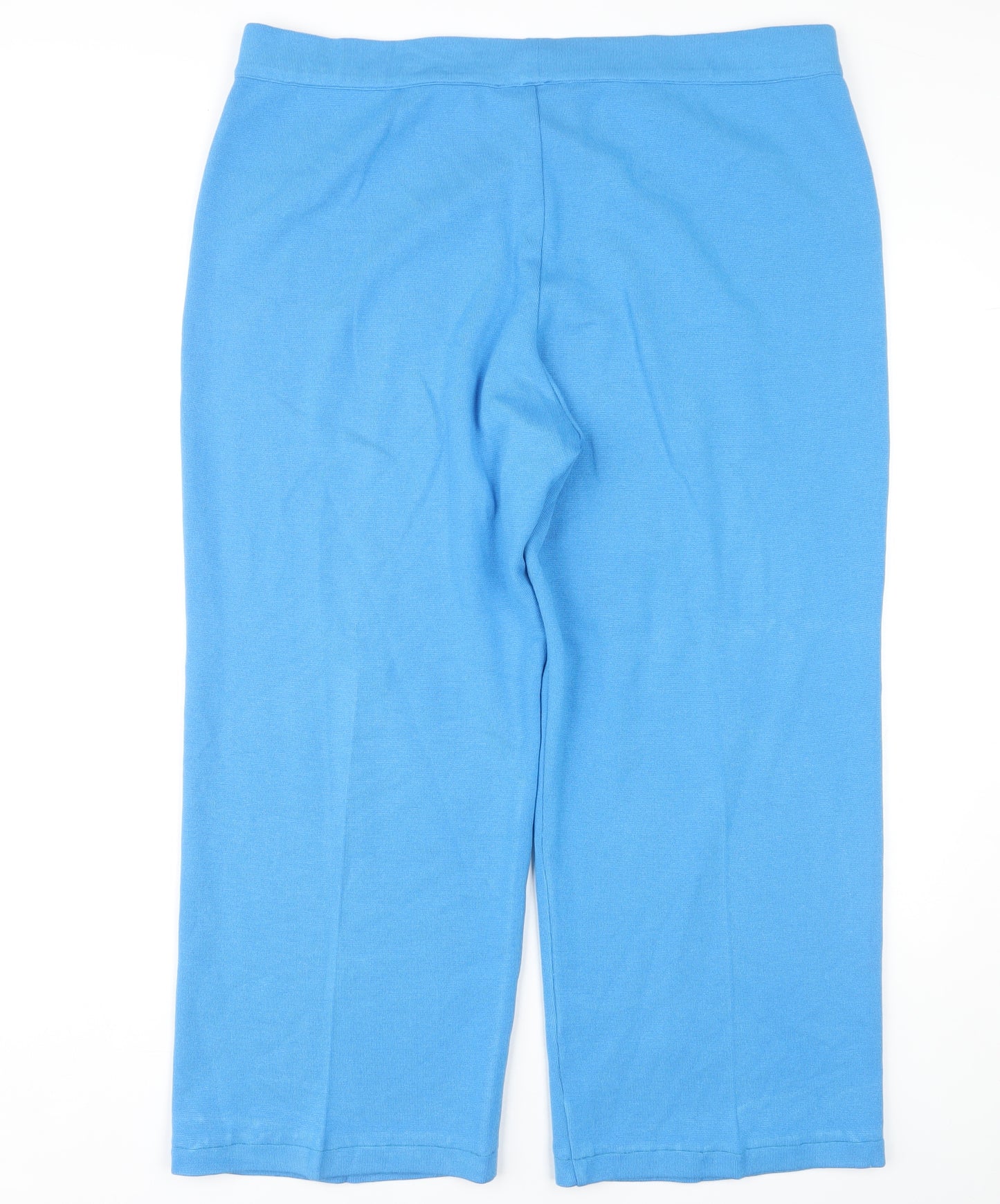 Faber Woman Blue Trousers Size 22 Straight Leg