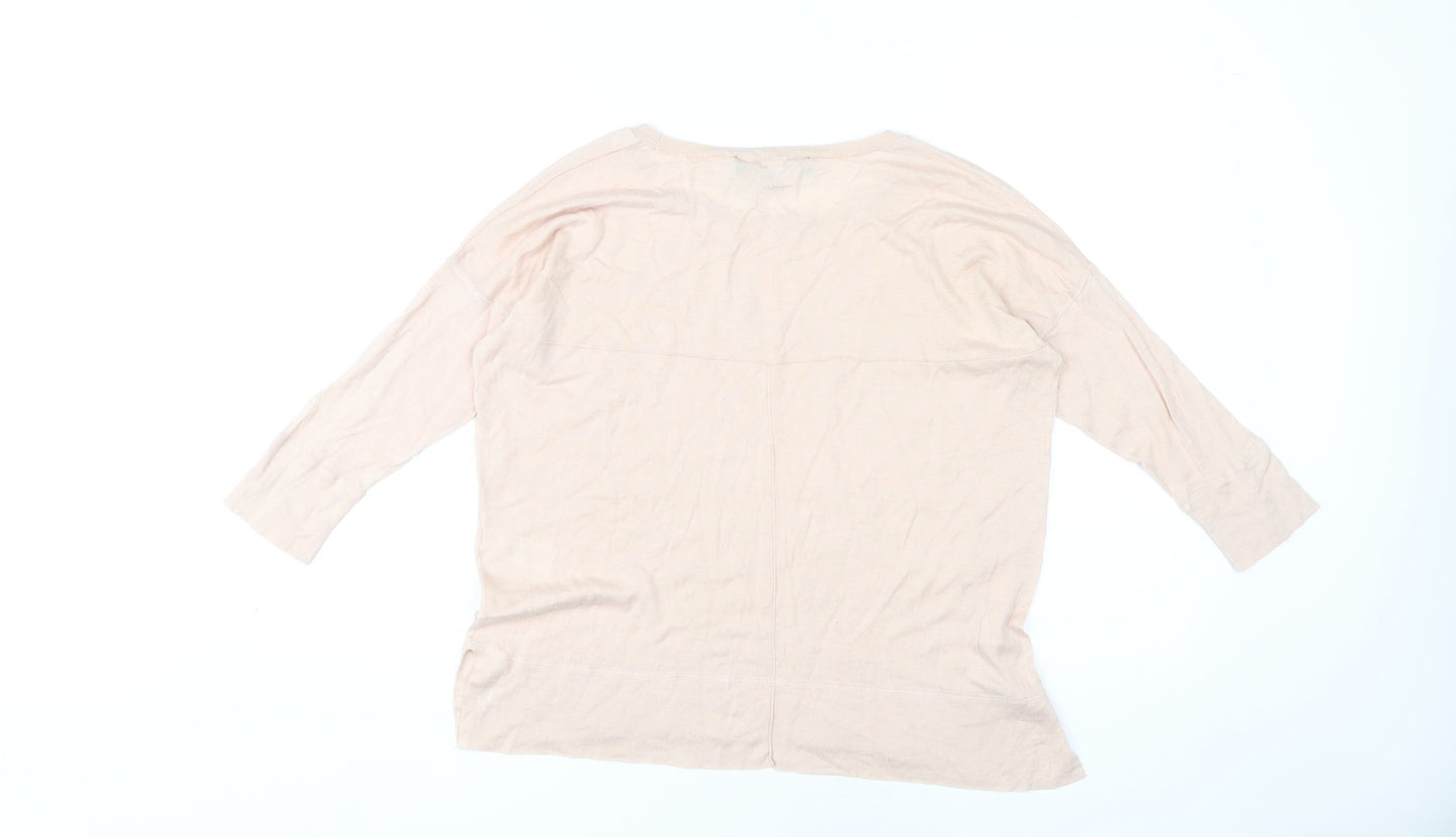 French Connection Women's Ivory 3/4 Sleeve Jumper XS