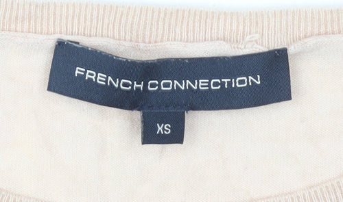 French Connection Women's Ivory 3/4 Sleeve Jumper XS